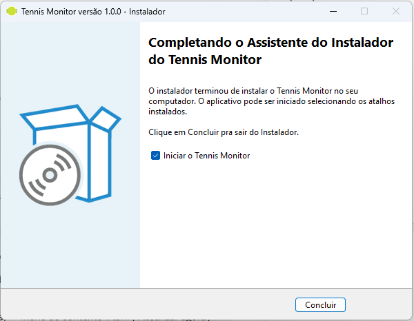 Instalação concluída